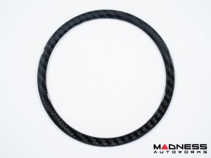 Jaguar XF Interior Trim - Carbon Fiber - Steering Wheel Center Circle Trim - Feroce Carbon